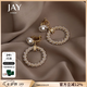 Jay復(fù)古小香風(fēng)仿珍珠耳夾無耳洞女可夾耳環(huán)七夕禮物送女友