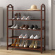 樂(lè )活時(shí)光楠竹鞋架門(mén)口多層家用鞋子收納架宿舍簡(jiǎn)易平板防塵多功能鞋架子 茶色5層60cm【可放15雙鞋】