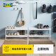 宜家（IKEA）MACKAPAR馬凱帕鞋架簡易門口收納神器省空間鞋柜出租屋用 鞋架白色78x32x40cm