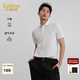 卡賓（CABBEEN）【絲光珠地】polo衫男法式典雅LOGO密針刺繡設計2026春短袖polo 米白色12 XL /180/52
