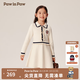 PawinPaw卡通小熊童裝秋冬女童毛織兒童連衣裙氣質淑女 Ivory象牙色/39 160 cm
