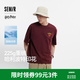 森馬（Semir）涼感T|哈利波特聯(lián)名短袖T恤男夏季美式情侶裝夜光印花針織衫 酒紅60971 M