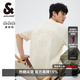 杰克·瓊斯（JACK&JONES）26年男裝春夏季重磅棉寬松復(fù)古哥特字母發(fā)泡印情侶短袖T恤男小眾 乳白色A05 常規(guī) M 175