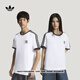 adidas adicolor復古百搭修身圓領短袖T恤男女夏季阿迪達斯三葉草   白   XS