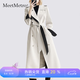 MeetMetro瑪依爾女神范收腰風衣外套女2026秋季新款氣質中長款大衣 杏色 M