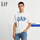 蓋璞Gap男女裝2026夏季新款純棉logo印花沙灘圓領短袖T恤上衣891400 白色 L (175/96A)亞洲尺碼