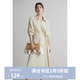 獨束大碼女裝圍裹式氣質V翻領連衣裙夏季新款微胖mm收腰顯瘦A字裙 卵石玉 L (尺碼：2)
