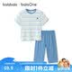 巴拉巴拉童裝兒童睡衣套裝夏季薄款短袖空調服男童女童家居服速干短袖褲子