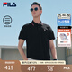 FILA 菁英POLO斐樂官方男裝針織短袖POLO2026夏季新款商務涼感上衣 傳奇藍-NV XL 180/100A/XL
