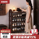 家逸（JIAYI）實木鞋架門口多層大容量家用簡易鞋柜小型宿舍收納置物架六層