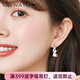 osewaya耳夾無耳洞日系甜美和風(fēng)清新超仙唯美氣質(zhì)貓咪櫻花不對稱女耳飾 金色耳釘