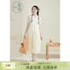 紫涵（ZIHAN）紫涵甜美網紗連衣裙背心裙兩件套女夏季少女可愛感套裝裙 白芷 M