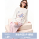 獨(dú)束女裝【海島童趣】小馬貼布繡棉麻長(zhǎng)袖T恤2026夏裝白色上衣女 云朵白 L （尺碼：2）