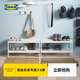 宜家（IKEA）MACKAPAR馬凱帕鞋架簡易門口收納神器省空間鞋柜出租屋用 鞋架白色78x32x40cm