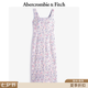 Abercrombie & Fitch【優(yōu)雅小碎花】女裝25夏季美式田園修身赫本風(fēng)連衣裙159-5697 多色印花 S 155/92A 短版