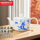 金灶（KAMJOVE） 陶瓷茶具泡茶壺 手繪青花老式功夫茶壺泡茶家用大容量 320ml
