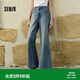 森馬（Semir）森柔牛仔|牛仔褲女顯瘦遮肉闊腿褲夏季寬松長褲109525124001