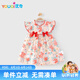 優(yōu)奇女童連衣裙夏季嬰兒衣服公主裙小女孩抓周歲女寶寶禮服夏季中國風(fēng)