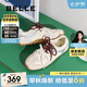 百麗薄底芭蕾德訓鞋女新款復古阿甘鞋運動休閑鞋E2N1DCM5 米白 37