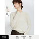 ELLE【100%綿羊毛】高領(lǐng)毛衣女2026春新款新年保暖內(nèi)搭羊毛針織衫 米白（半高領(lǐng)升級版） M