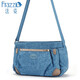 Frazzil/法姿女包斜挎包新品多隔層休閑帆布小單肩包輕便防水百搭逛街包媽媽包 1431 花魂藍1431