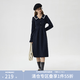 范思藍恩學(xué)院風海軍領(lǐng)針織連衣裙女冬季2024新款內(nèi)搭中長款裙子 藏青 L