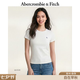 Abercrombie & Fitch經典小麋鹿圖案復古修身打底短袖T恤上衣26春夏女裝139-6120 白色 M (165/96A) 尺碼偏小，建議大一碼