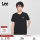 Lee商場(chǎng)同款標(biāo)準(zhǔn)版圓領(lǐng)三角Logo男短袖T恤 黑色 M
