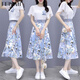 菲思蜜（Feisimi）輕奢品牌連衣裙女裝今年最流行的衣服2026新款夏季高級感套裝裙子 藍色 M 建議（96-105）