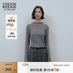 Teenie Weenie小熊女裝毛針織衫秋冬季時尚優雅氣質中領套頭毛衣 灰色 S