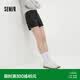森馬（Semir）森柔|牛仔褲女夏季做舊半松緊腰短褲復古潮流直筒褲103325122001