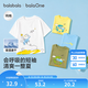 巴拉巴拉【balaOne】寶寶短袖t恤男女童2026新夏純棉吸濕速干上衣 本白10101 寬松型+ 110