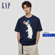 蓋璞（GAP）男女裝2026春季新款創意logo印花純棉寬松短袖T恤上衣866357