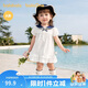 巴拉巴拉童裝嬰兒裙子兒童連衣裙2026新款夏女童寶寶文藝學院風可愛娃娃領