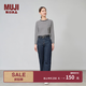 MUJI 女式 木棉混 牛仔直筒褲 女款牛仔褲子冬季休閑 BE1T3A4A 深藏青色 23inch/58.5cm （155/58A）