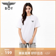 BOY LONDON【街頭簡印】夏黑白圓領(lǐng)基礎(chǔ)男女寬松短袖26年純棉百搭T恤N01968 白色 L