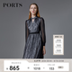 PORTS寶姿春夏新品女裝性感優雅蕾絲長裙連衣裙LM8D124KWP052 黑色 S (4)