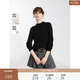 ELLE【100%綿羊毛】高領毛衣女2026春新款新年保暖內搭羊毛針織衫 黑色（半高領升級版） XL