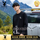 花花公子（PLAYBOY）高端純棉T恤男2026秋季新款潮流寬松圓領套頭長袖打底衫 黑色【專柜品質】 S 90-100斤【專柜品質】