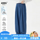 安奈兒（Annil）童裝男女童單褲2026夏新款 鯨海藍 170