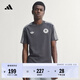 adidas德國隊復(fù)古足球修身休閑文化短袖T恤男新款阿迪達(dá)斯三葉草   石墨黑   XL