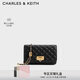 CHARLES&KEITH經(jīng)典菱格鏈條小方包單肩斜挎包包女包七夕禮物送女友CK2-70160131