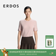 ERDOS【四季針織云感T恤】圓領羊毛羊絨混紡短袖女套衫針織衫 杏仁粉 預售25天內發貨 M 165/84A