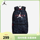 NIKE JORDAN 耐克AJ雙肩背包大容量帶筆記本保護(hù)套大學(xué)生書包 正黑色/喬丹紅 8/20【49*29*16cm 約22.7L】