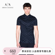 ARMANI EXCHANGE/阿瑪尼26年夏季新款男士印花短袖商務休閑襯衫 FB434-藏青色滿印 XL (推薦：165-180斤)