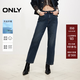 ONLY秋季天絲復(fù)古做舊高腰直筒九分褲牛仔褲女|124449020 J0B 藍(lán)灰牛仔 XS XS標(biāo)準(zhǔn)褲長