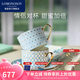 Lomonosov俄皇結(jié)婚禮物STAR系列咖啡杯輕奢高級骨瓷下午茶陶瓷高顏值禮盒裝 【精美禮盒裝】2杯2碟（藍(lán)A藍(lán)B） 250ml