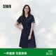 森馬連衣裙女夏季收腰翻領(lǐng)工裝風(fēng)顯瘦短裙103325114009