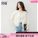 歐莎（OSA）簡(jiǎn)約圓領(lǐng)外套女2026年夏季新款輕薄肌理感寬松顯瘦空調(diào)衫 米白色 M