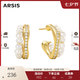 Arsis【章若楠同款】流光小耳釘珍珠耳釘925銀針送女友生日七夕禮物 流光小耳釘-金色